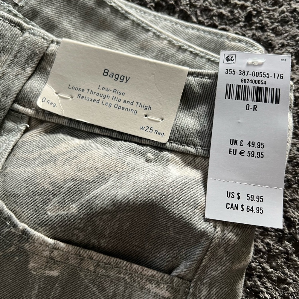 Hollister Gray Baggy Flare Jeans